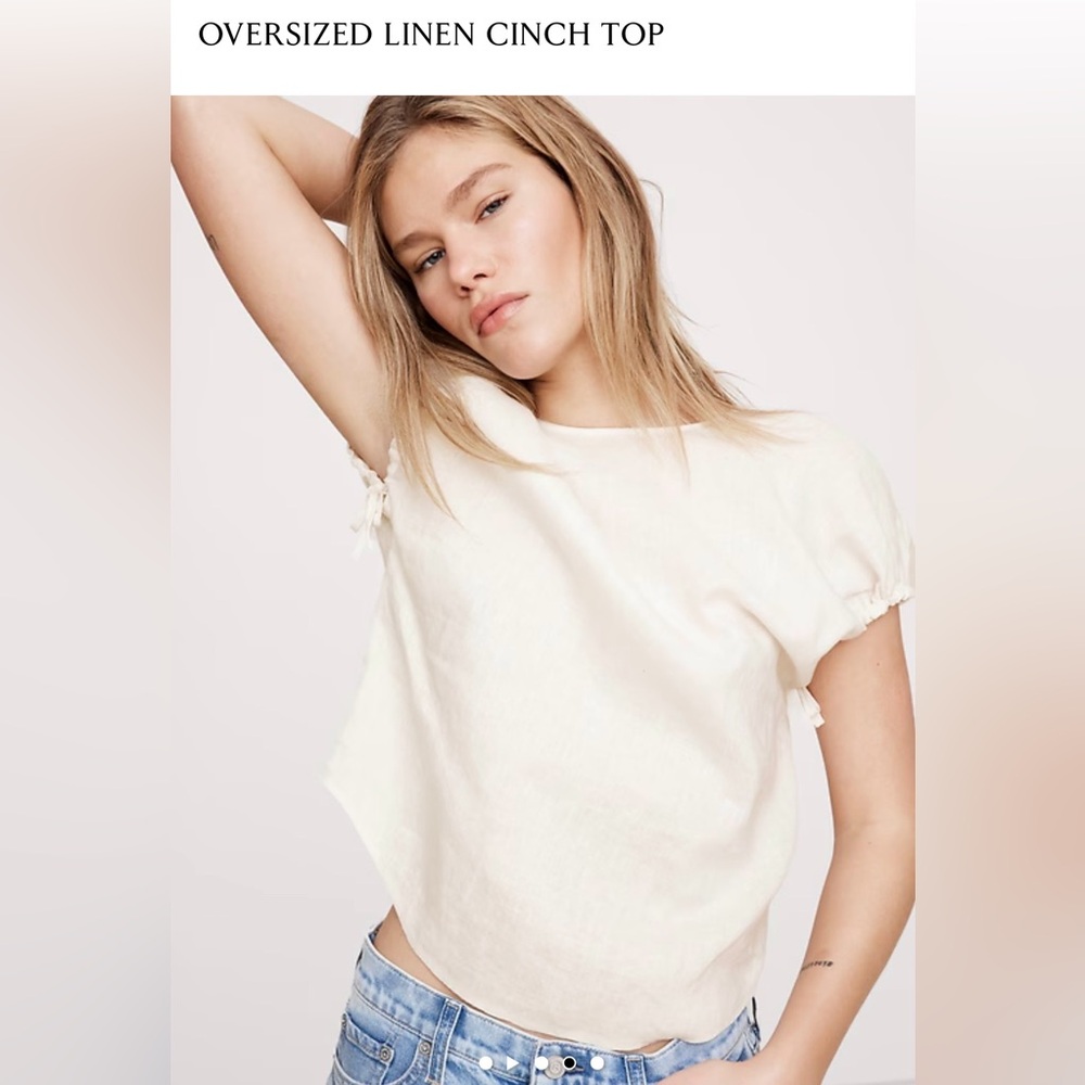 BR oversized linen top